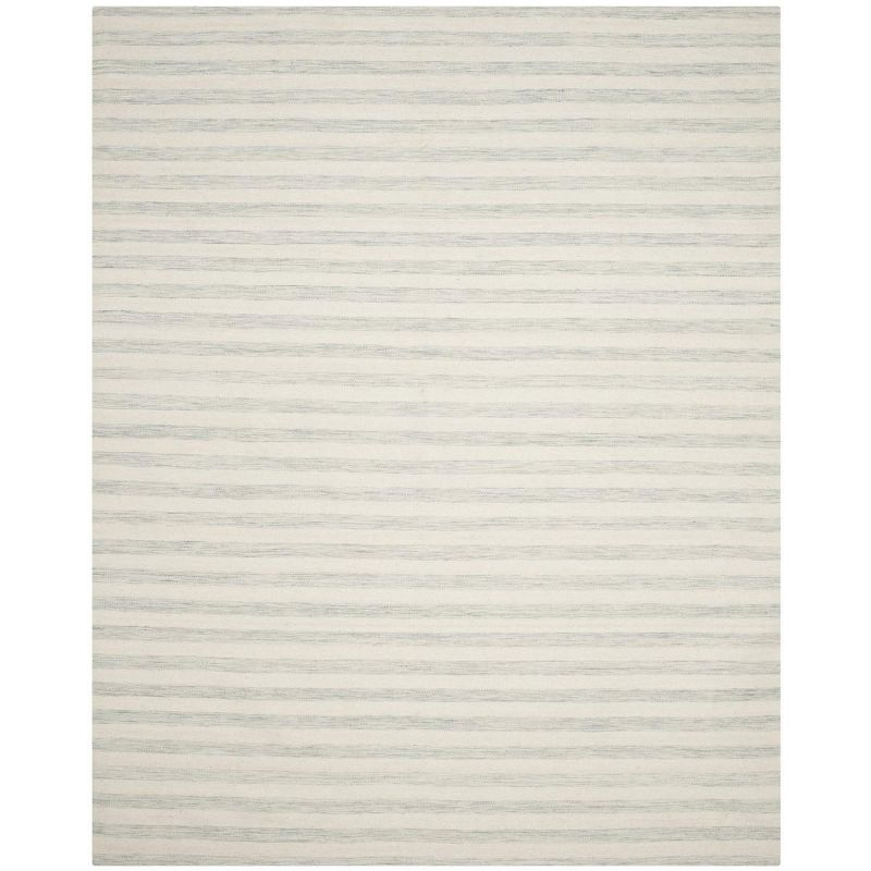 Dhurries DHU575 Hand Woven Flat Weave Area Rug Light Blue / Ivory 8' X 10' - Safavieh.