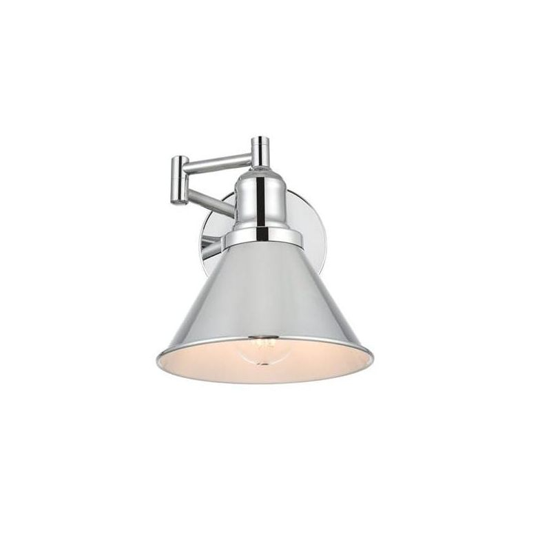 Elegant Lighting Judson 1 light Chrome swing arm wall sconce