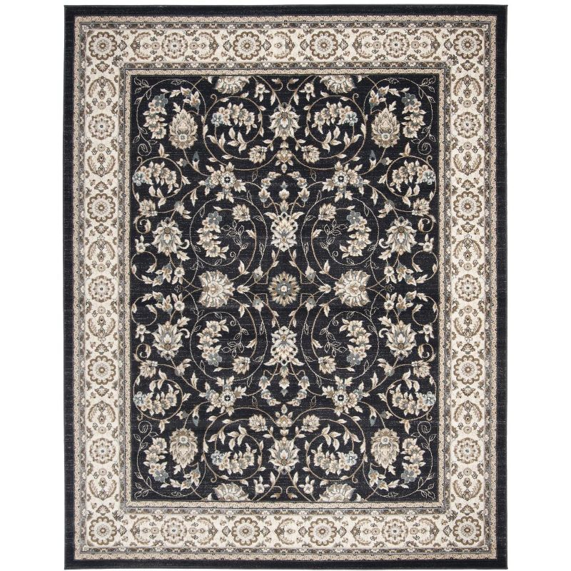 Lyndhurst LNH340 Power Loomed Area Rug - Anthracite/Cream - 8'x10' - Safavieh