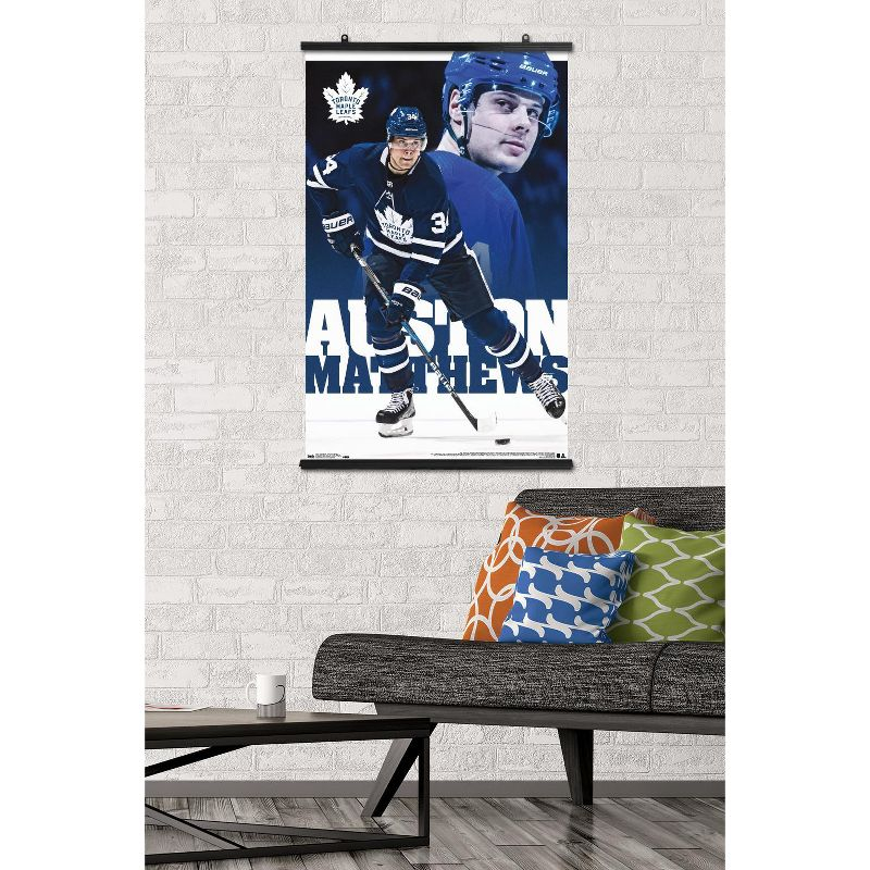 Trends International NHL Toronto Maple Leafs - Auston Matthews 17 Unframed Wall Poster Print Black Clip Bundle 22.375" x 34"