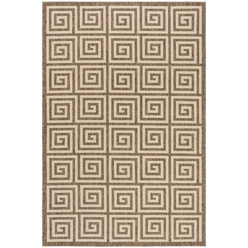 Linden LND129 Power Loomed Area Rug - Cream/Beige - 4'x6' - Safavieh