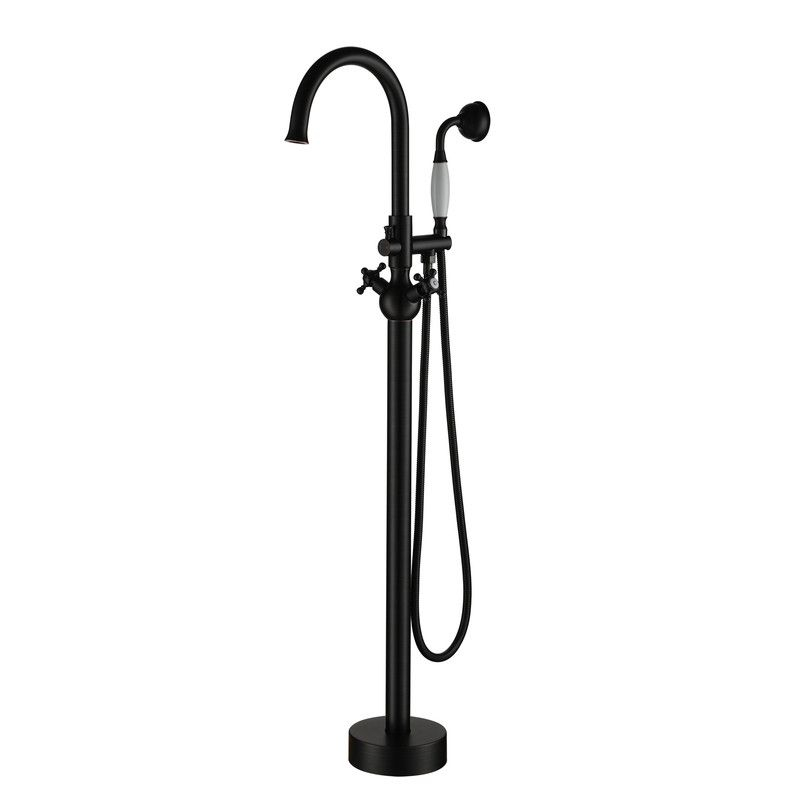 CASAINC Freestanding 2 Handles High Flow Bathtub Faucet with Hand Shower