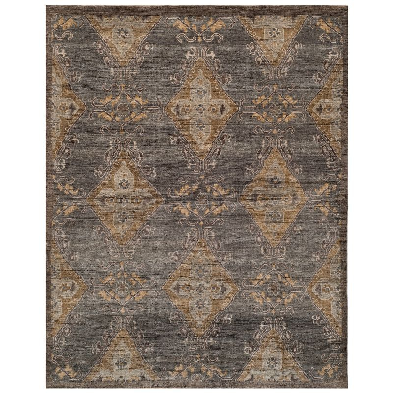 Izmir IZM124 Hand Knotted Area Rug - Charcoal/Taupe - 6'x9' - Safavieh