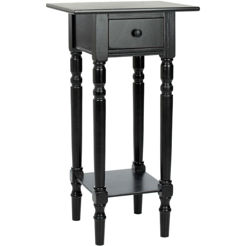 Sabrina End Table - AMH5704B - Distressed Black - Safavieh Couture