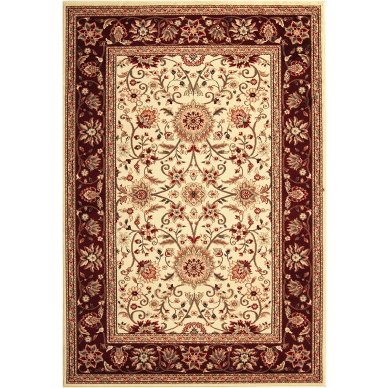 Lyndhurst LNH212 Power Loomed Area Rug - Ivory/Red - 5'3"x7'6" - Safavieh.
