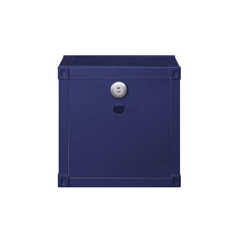 20" Cargo Nightstands Blue - Acme Furniture: Metal Frame, Fixed & Open Shelves, No Assembly Required