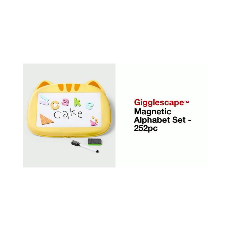 Magnetic Alphabet Set - 252pc - Gigglescape™: Educational Magnetic Letters for Toddlers, Alphabet Magnets, Ages 3+