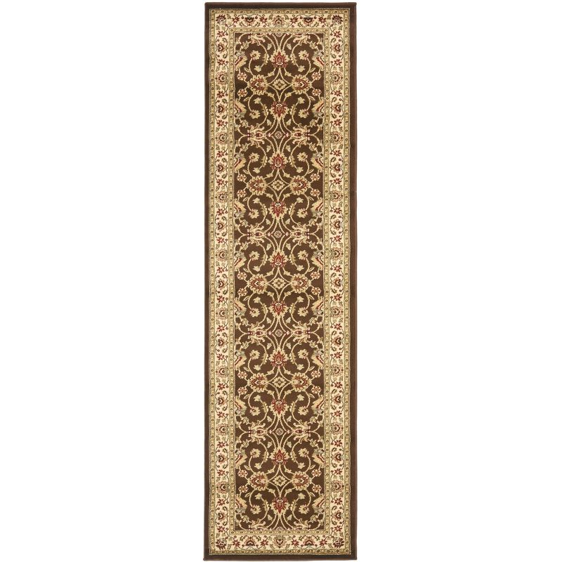 Lyndhurst LNH553 Power Loomed Runner Rug - Brown/Ivory - 2'3"x12' - Safavieh