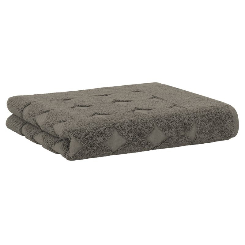 Sinemis Terry Bath Rug Dark Gray - Linum Home Textiles: Woven, Machine Washable, Low Pile