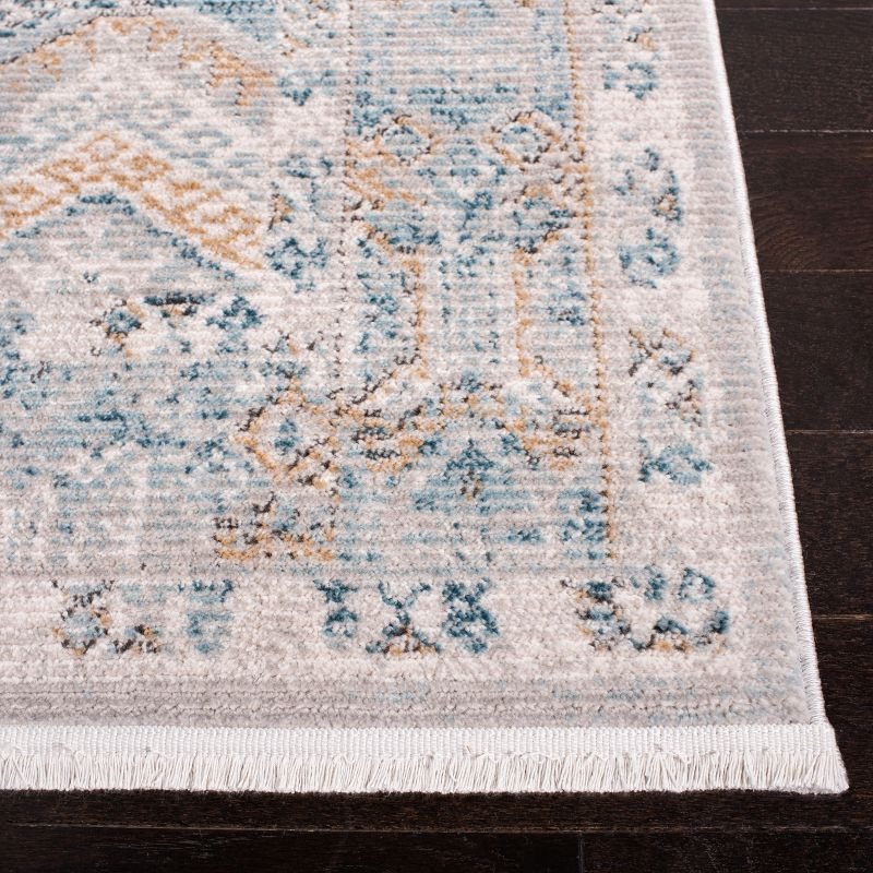 Shivan SHV727 Power Loomed Indoor Area Rug - Blue/Gold - 8'x10' - Safavieh