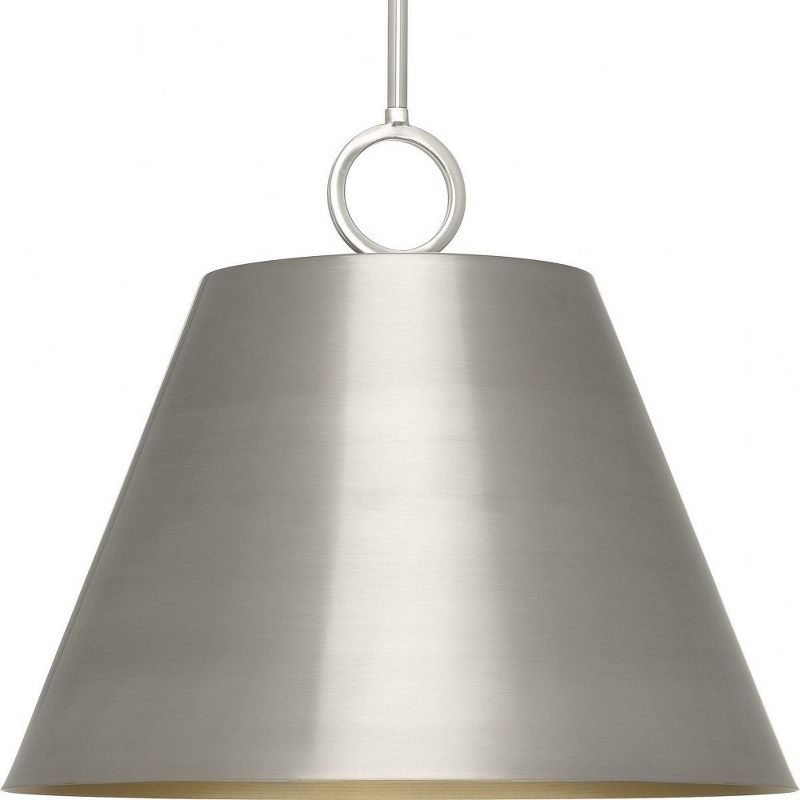 Progress Lighting Parkhurst 3-Light Pendant, Brushed Nickel, Dome Metal Shade