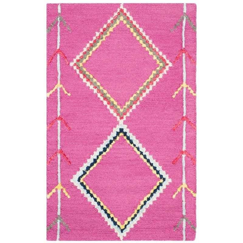 Bellagio BLG563 Hand Tufted Accent Rug - Fuchsia/Multi - 2'6"x4' - Safavieh.