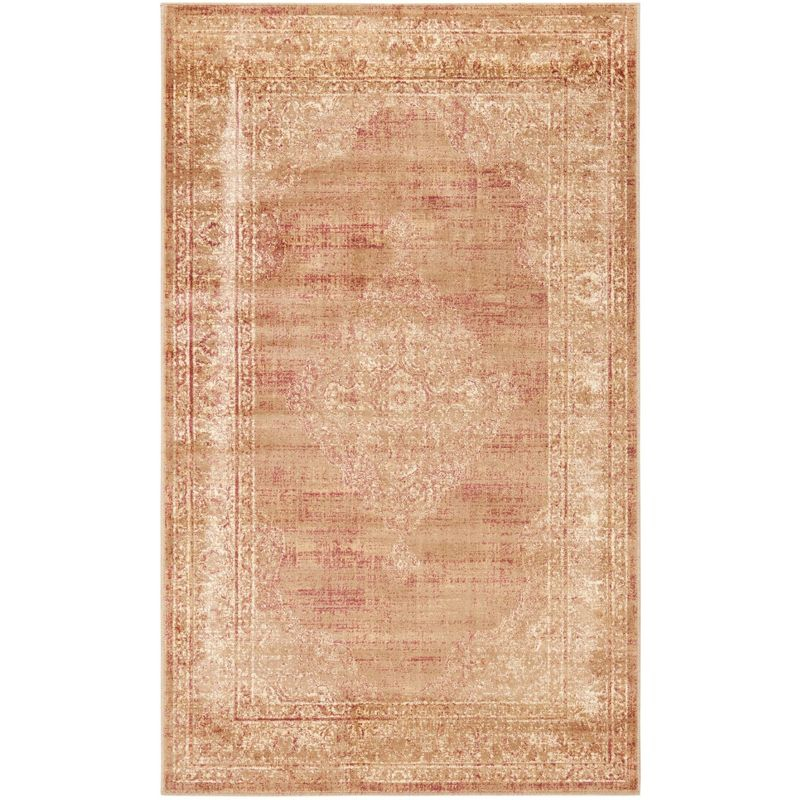 Vintage VTG112 Power Loomed Indoor Skid-Resistant Area Rug - Taupe - 4'x5'7" - Safavieh