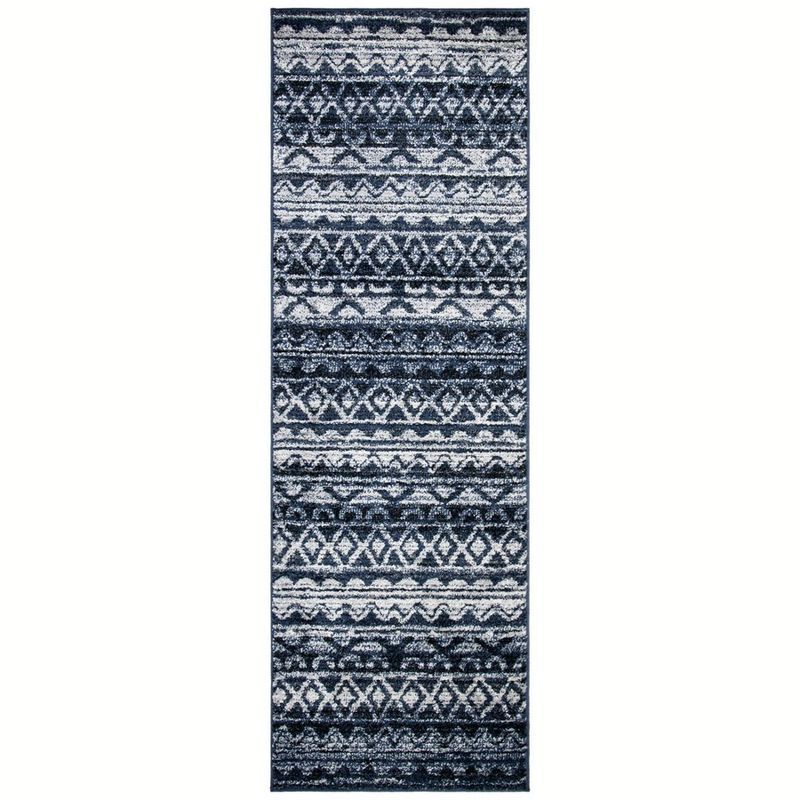 Adirondack ADR119 Machine Made Indoor Accent Rug - Ivory/Navy - 2'-6"x4' - Safavieh