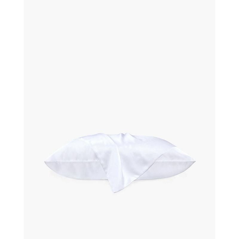 Mommesilk 22 Momme Silk Pillowcases Zippered - White, Standard