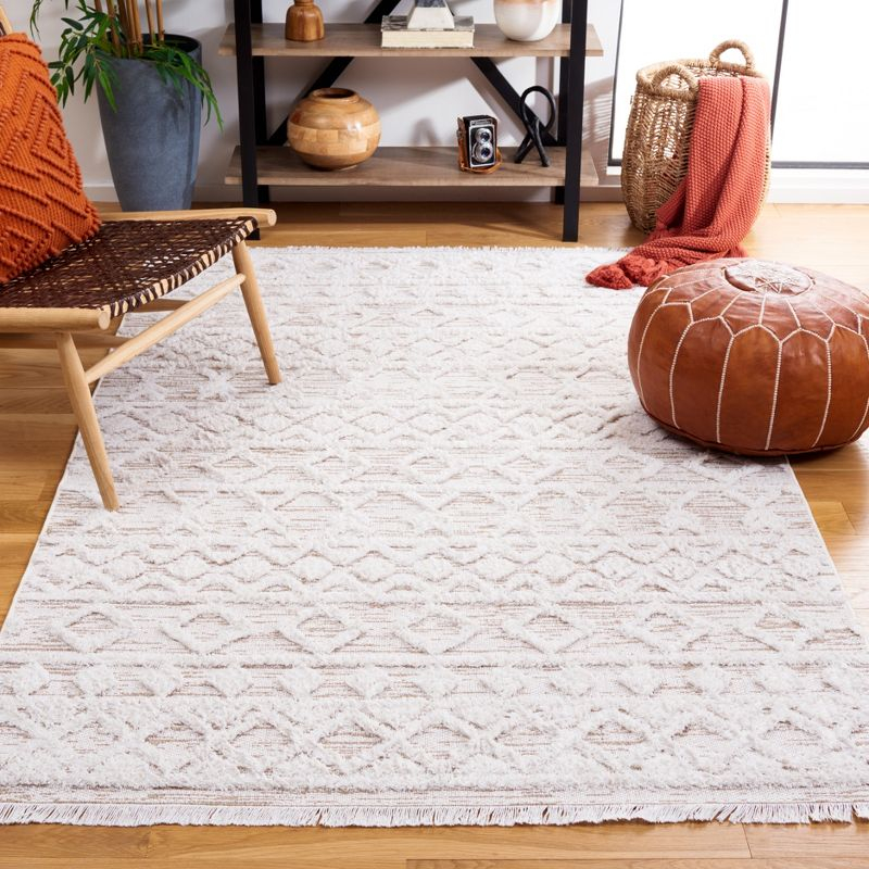 Augustine AGT758 Machine Made Indoor Area Rug - Ivory/Beige - 6'-4"x6'-4" - Safavieh