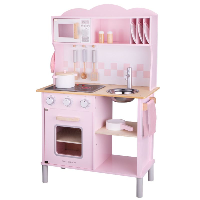 New Classic Toys Kitchenette Modern Electric Cooking, Pink