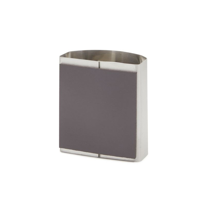 Stockroom Plus 2 Pack Stainless Steel Magnetic Pencil Holder for Desk (3.25 x 1.75 x 3.5 in) Grey