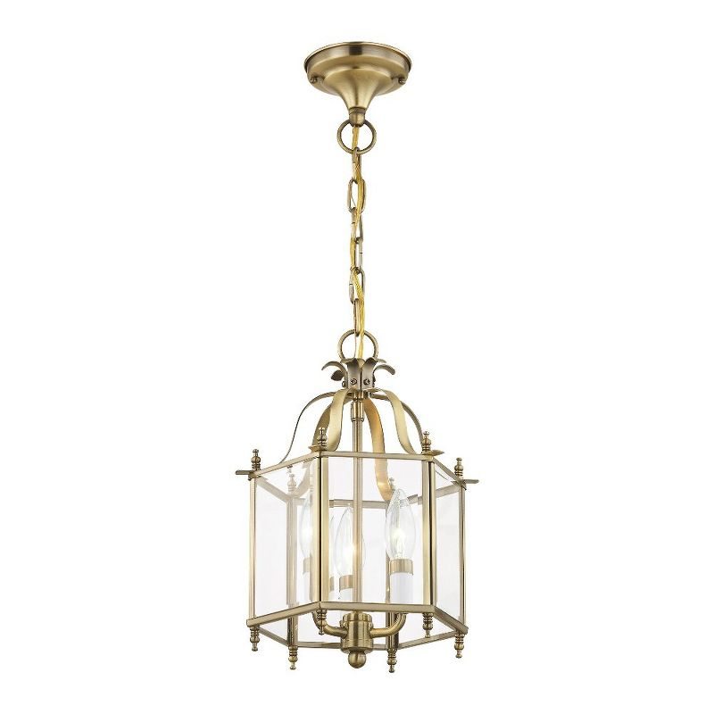 Livex Lighting Livingston 3 - Light Pendant in  Antique Brass