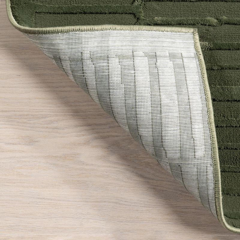 Nuloom Kailani Geometric Machine Washable Indoor Area Rug, 9' x 12', Green