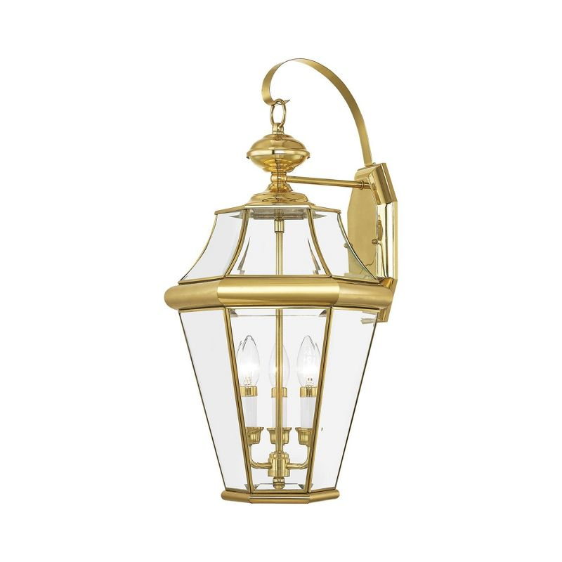 Livex Lighting Georgetown 3 - Light Wall Light in  Polished Brass