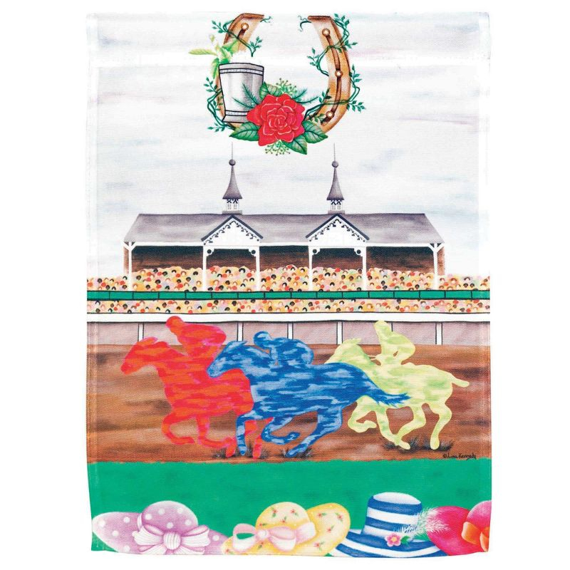 Magnolia Garden Churchill Downs Derby Day 30 x 44 Inch Polyester Garden Flag