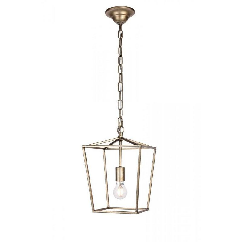Elegant Lighting Maddox Collection Pendant D9.75 H14.5 Lt:1 Vintage silver Finish