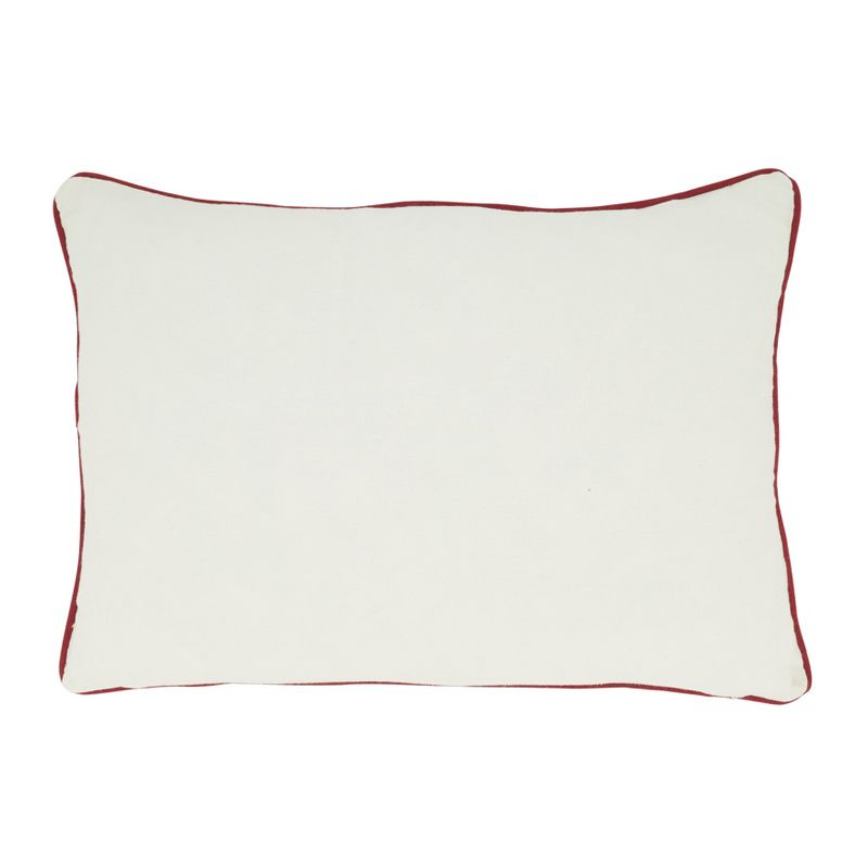 Saro Lifestyle Holiday Hues Red Berries Down Filled Throw Pillow, 14"x20", Multicolored