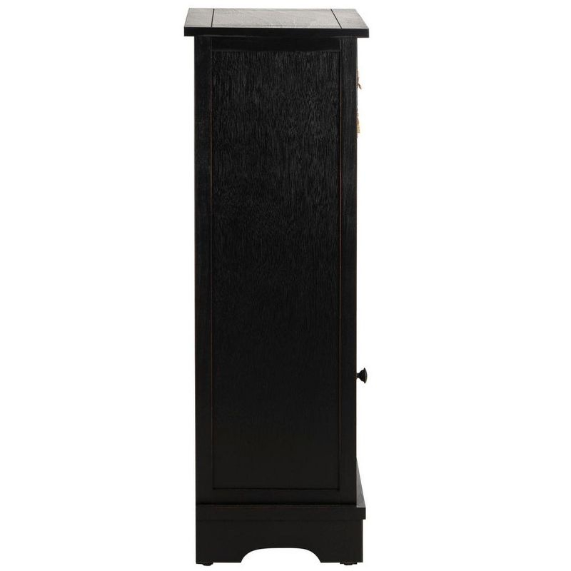 Connery Cabinet - Distressed Black - Safavieh.