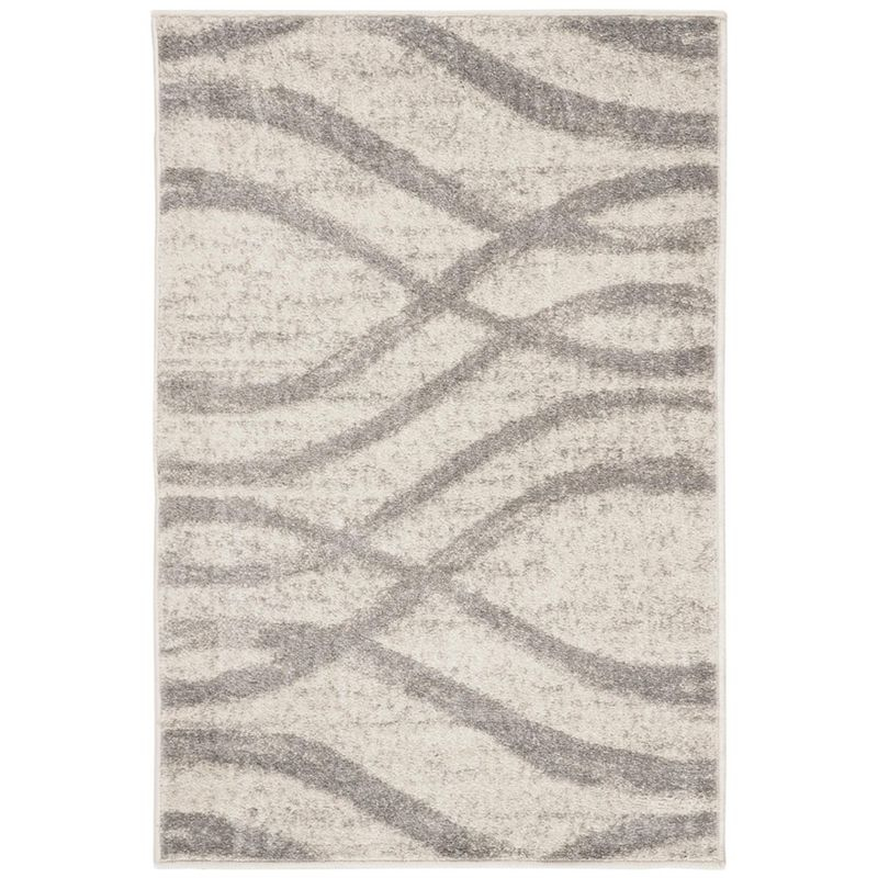 Adirondack ADR125 Machine Made Indoor Accent Rug - Cream/Grey - 2'-6"x4' - Safavieh