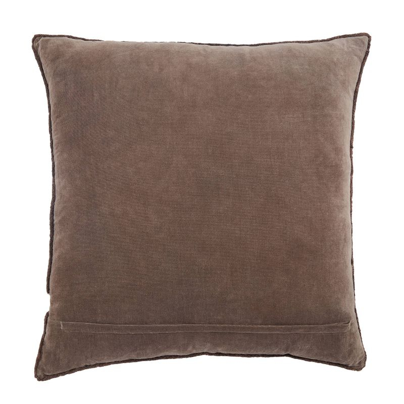 26"x26" Oversized Dapperly Square Throw Pillow Dark Taupe - Jaipur Living: Cotton Knit, Removable Cover, Indoor Use