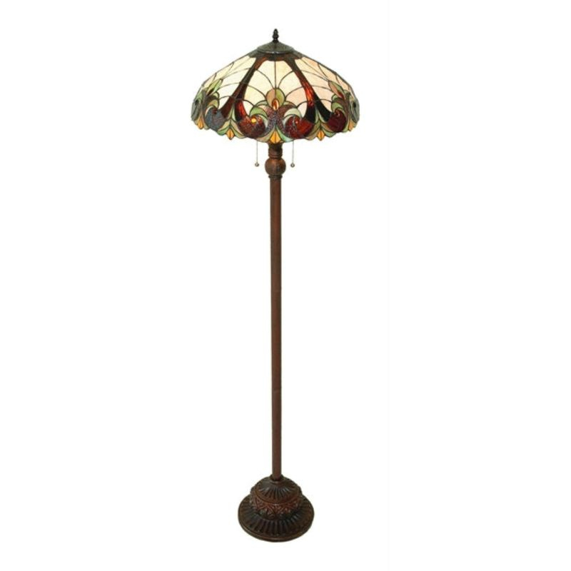 Chloe Lighting Liaison Tiffany-style 2 Light Victorian Floor Lamp 18" Shade