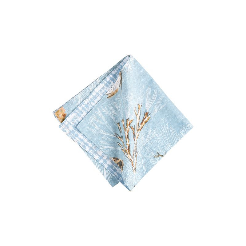 C&F Home Meraki Island Reversible Blue Coastal Napkin Set of 6