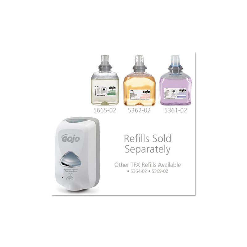 GOJO TFX Touch-Free Automatic Foam Soap Dispenser, 1,200 mL, 4.1 x 6 x 10.6, Gray