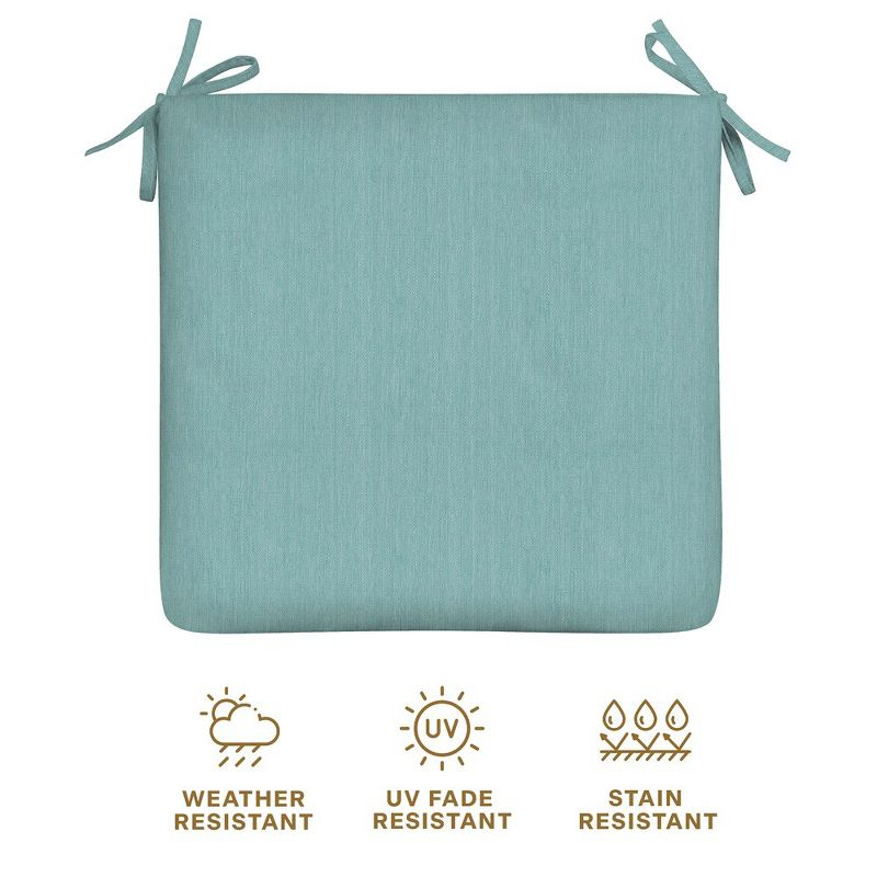 Honeycomb Outdoor Universal Seat Cushion (2-Pack) - Textured Solid Coastal Blue
