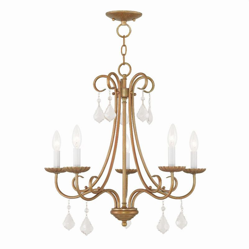 Livex Lighting Daphne 5 - Light Chandelier in  Antique Gold Leaf