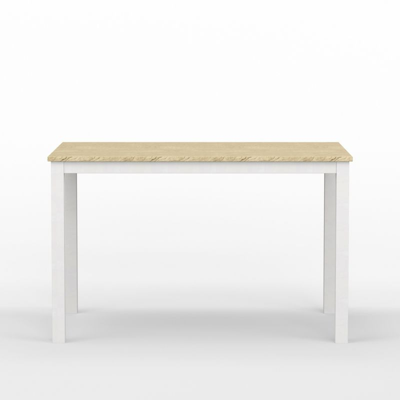 Glenwillow Home 48" Rectangular Solid Wood Dining Table in White/Natural