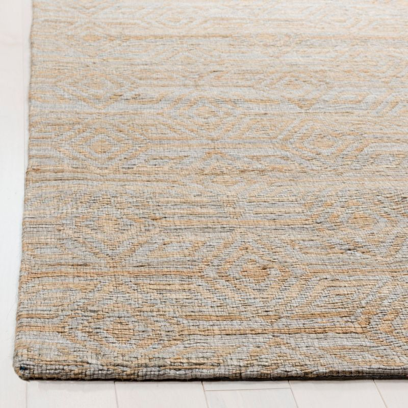 Cape Cod CAP412 Hand Woven Area Rug - Grey/Sand - 6'x6' - Safavieh.