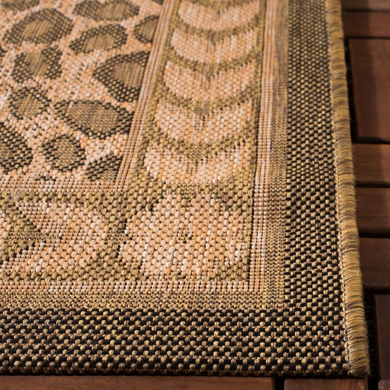 Courtyard CY6100 Power Loomed Rectangle Indoor/Outdoor Area Rug - Natural/Gold - 5' 3" X 7' 7" - Safavieh.