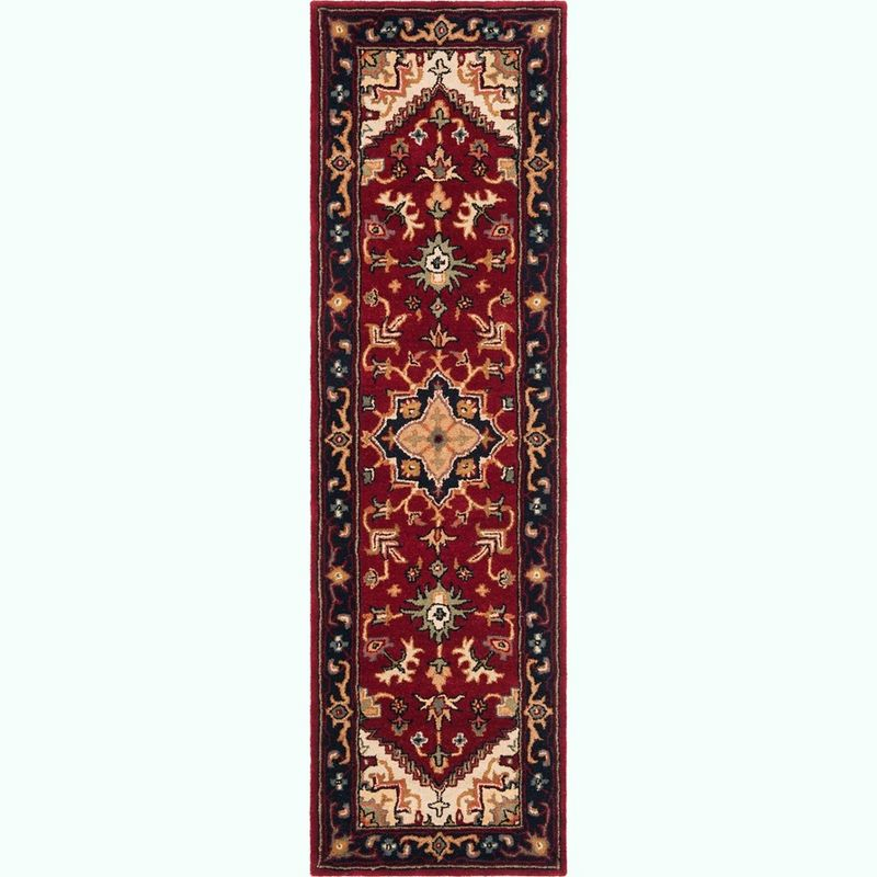 Heritage HG625 Handmade Runner Rug - 2'3"x8' - Red - Safavieh