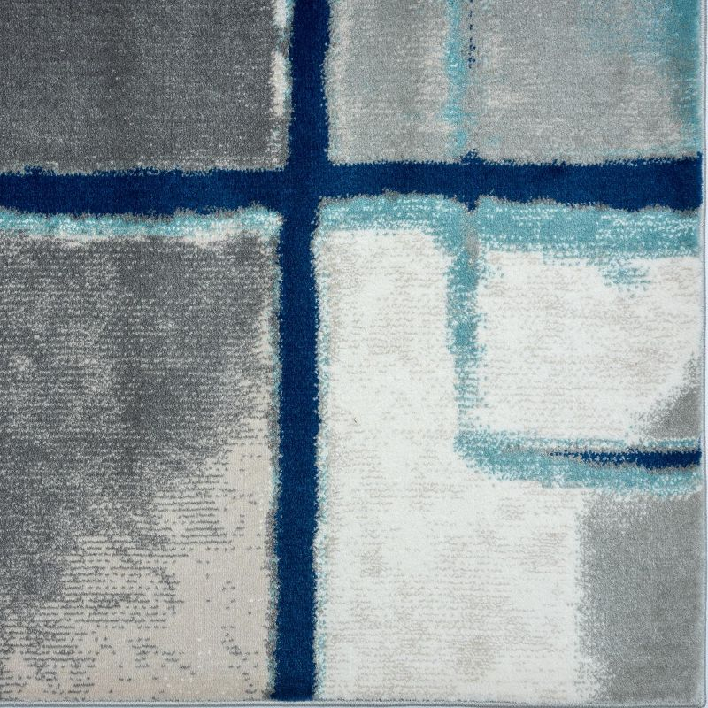 Luxe Weavers Art Deco Geometric Area Rug, Blue 4x5