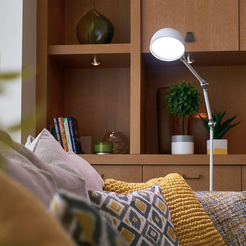 OttLite Pharmacy Floor Lamp (Includes LED Light Bulb) - Prevention: Modern Touch Sensor, ETL Listed, Metal Cone Shade