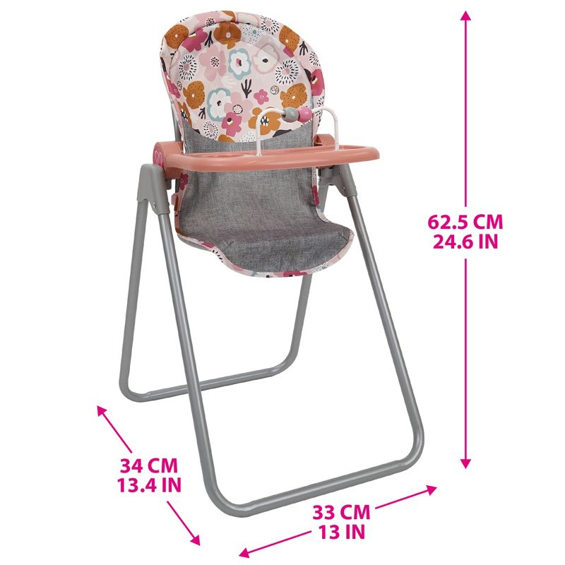 509 Crew: Melange Flora - Foodie Doll Highchair - 5pc Feeding Accessories,3+