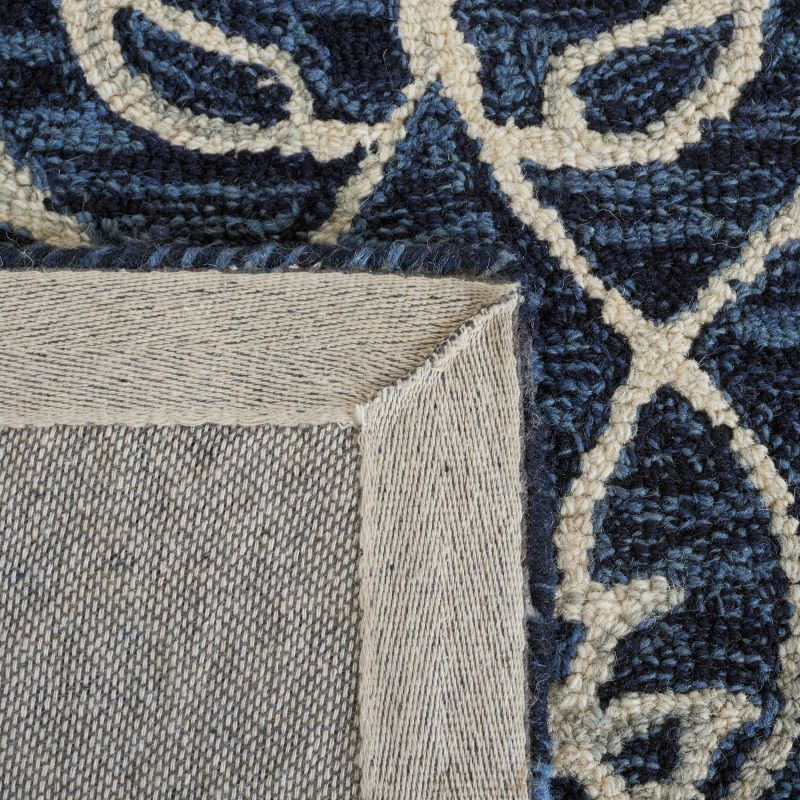Jardin JAR601 Hand Tufted Accent Rug - Navy/Ivory - 3'x5' - Safavieh
