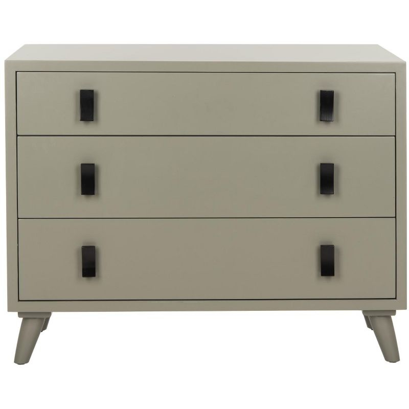 Blaize 3 Drawer Chest - CHS6601 - Dark Grey/Black - Safavieh