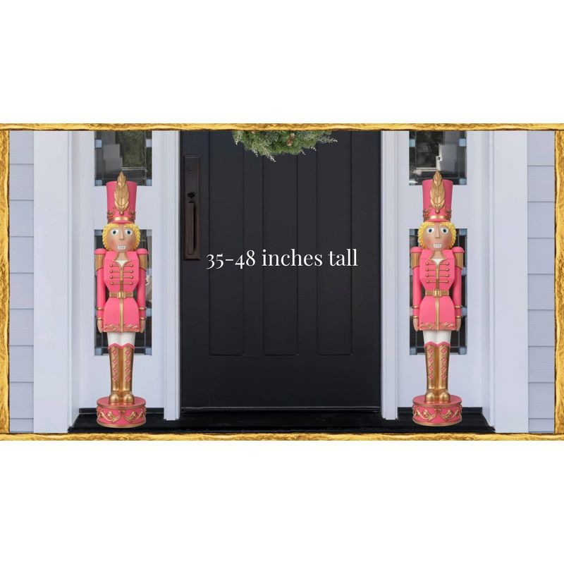 Haute Decor 48" Christmas Female Nutcracker Purple/Gold - Solid Resin Construction