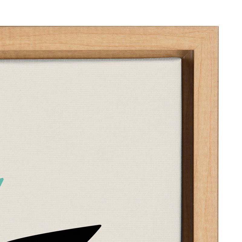 23" x 33" Sylvie Floral Bunny Framed Canvas Wall Art by Rachel Lee Natural - Kate and Laurel: Rachel Lee Design, Modern Decor