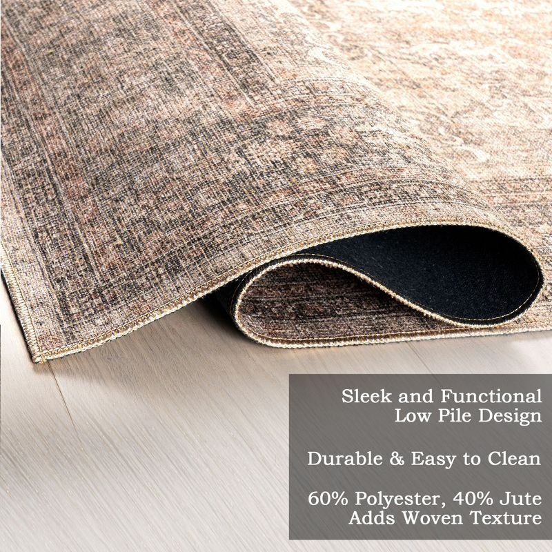 Nuloom Hillstone Collection Else Traditional Vintage Medallion Area Rug, 7' 10" x 10', Beige