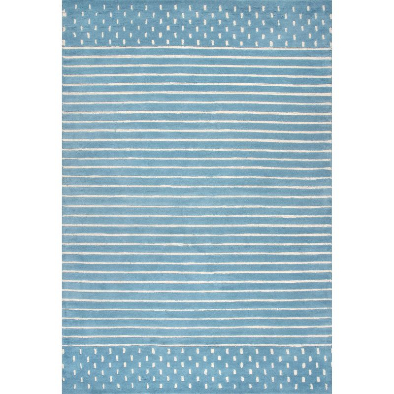 Nuloom Mandia Striped Wool Area Rug, 4' x 6', Baby Blue