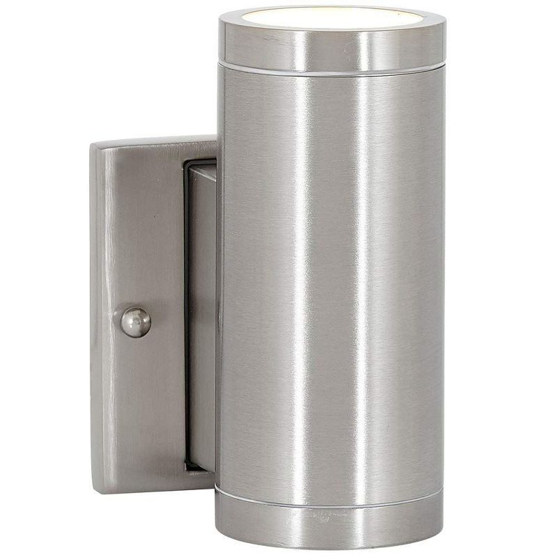 Hamilton Hills 6" Outdoor Wall Sconce Up Down Cylinder Light, ‎Brushed Nickel